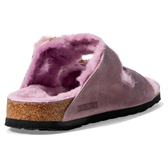NEW Birkenstock Size EU 38, 40 Arizona Big Buckle Shearling Sandals - Lavender - Picture 8 of 8